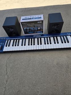 Presonus Studio Setup: PS-49 MIDI Keyboard, AudioBox iTwo, Studio Monitors.