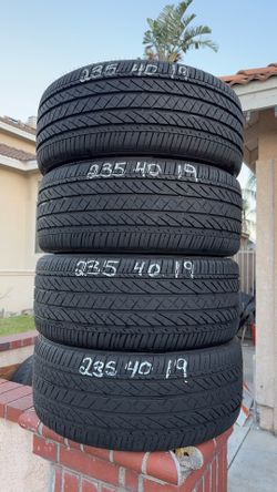 🔥 Set of 4 Bridgestone Tires – 235/40R19 – 90% Tread – $360 🔥