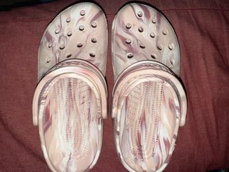 Pink Marble Crocs