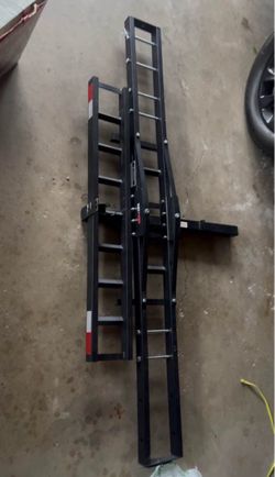 Motorcycle hitch stand.