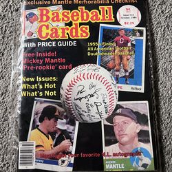 Baseball Cards Magazine Issue #10 1984 Mickey Mantle Pre Rookie