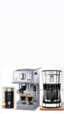 Espresso Maker, Coffee Maker, Milk Frother Bundle