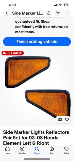Honda Element 03-08’ New Frt Fender Lights (2)