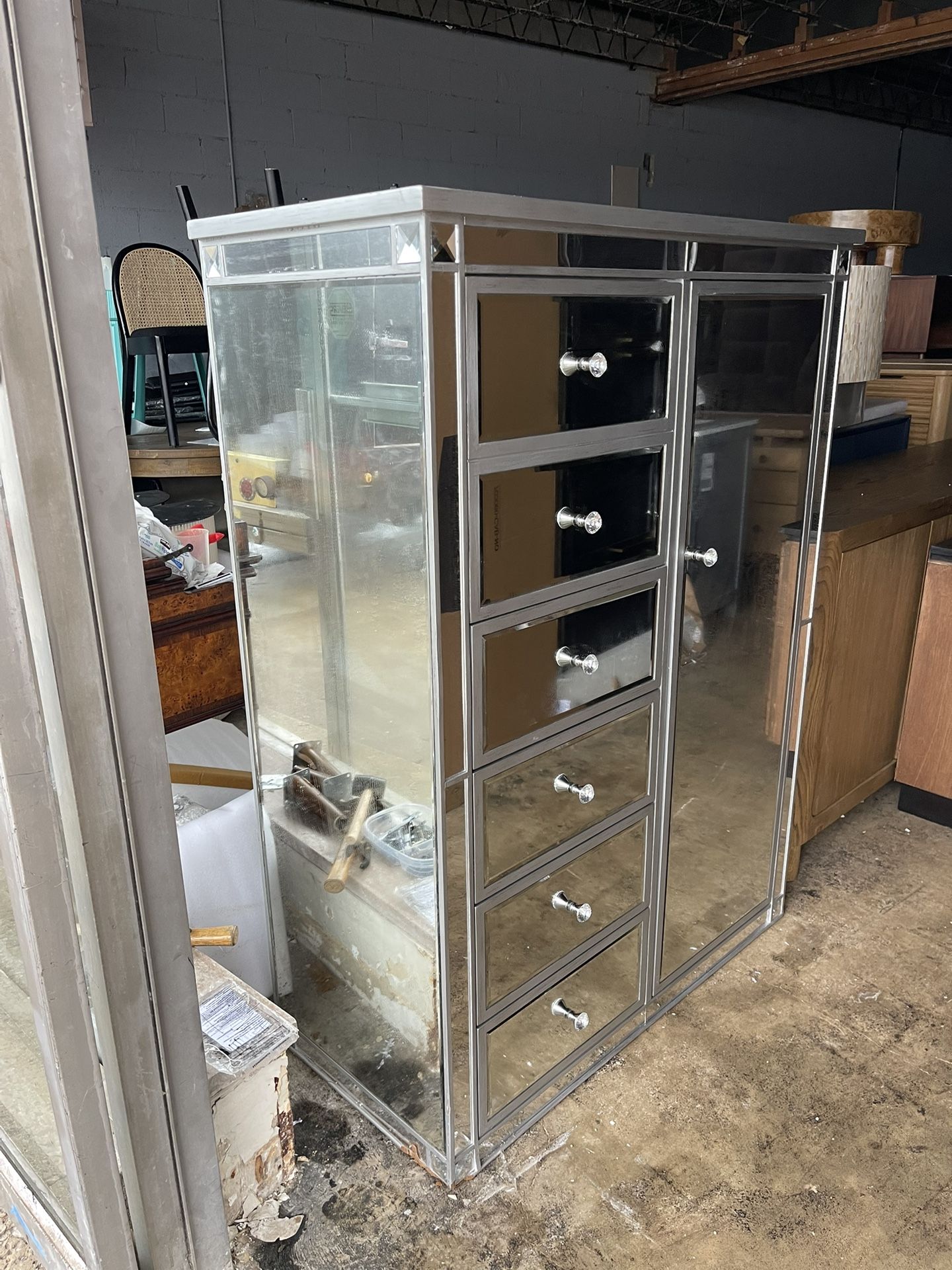 Cosmo Mirror Armoire, 4 Drawers & 2 Doors