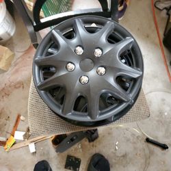 4 14" Black Hubcaps