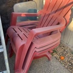 4 free red chairs
