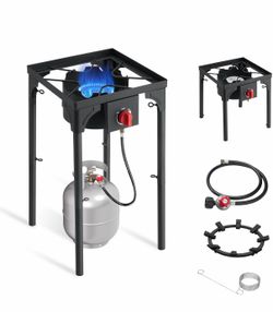 1 Burner Propane Stove - Portable Camping Stove with 75,000 High Efficiency Propane Burner,Outdoor Stove for Camping, Backyard, Picnic