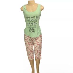 Elegant Emily Sz L Women 2-Piece Pajama Outfit