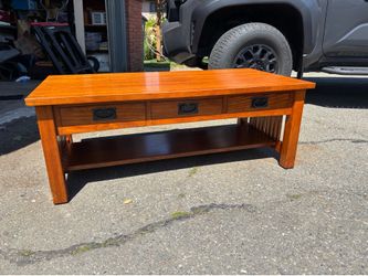 Solid Oak Mission-Style Coffee Table – Sklar Peppler