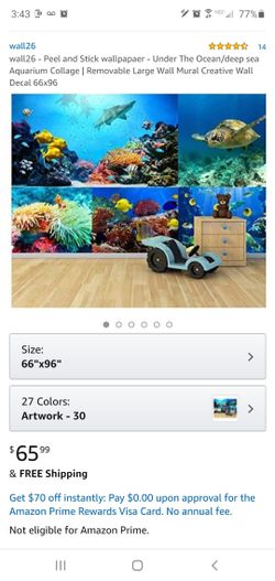Wall ocean mural decal. Removable