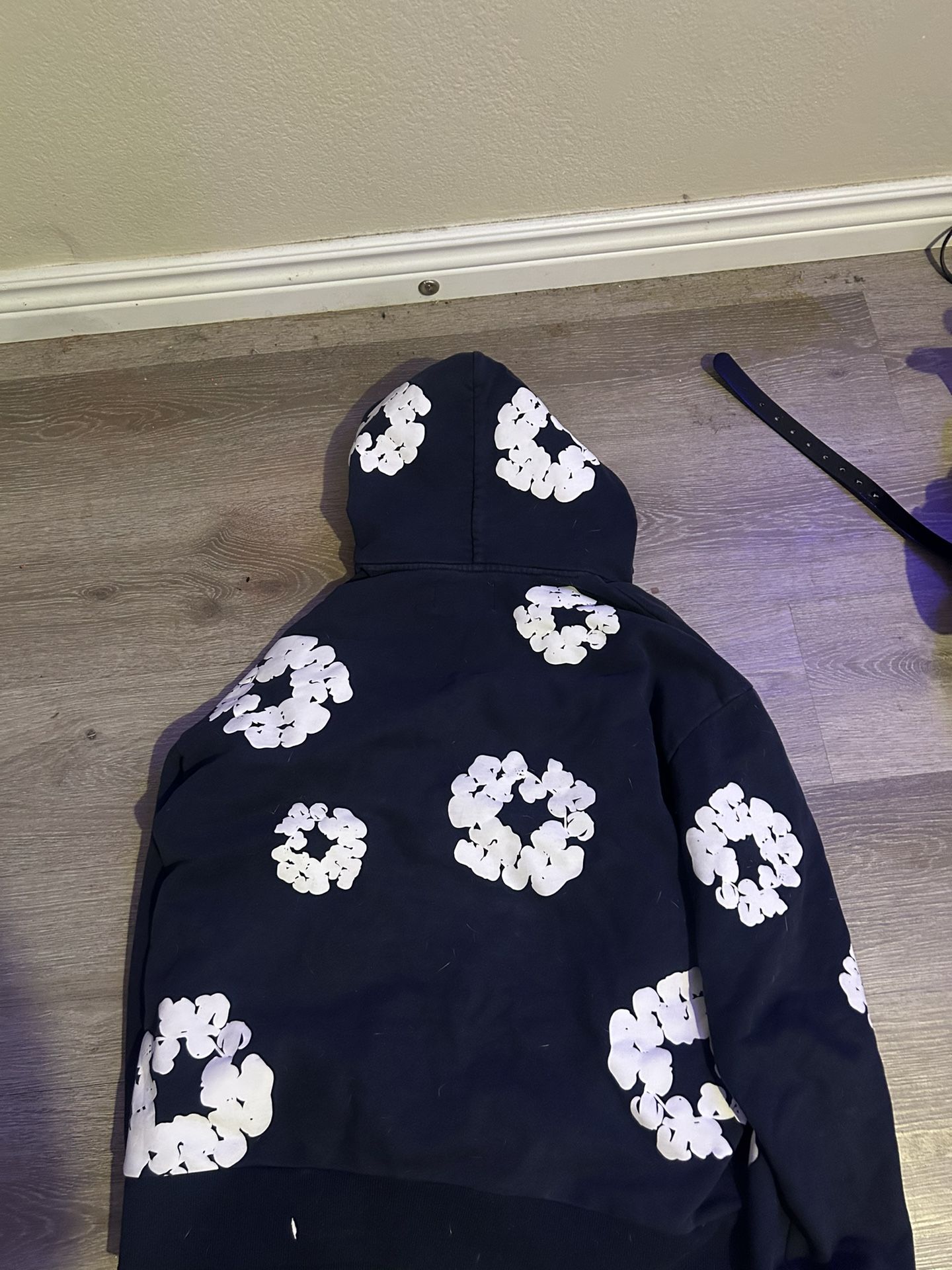 Navy Blue Denim Tear hoodie