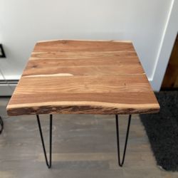 Wood,metal Side Table 