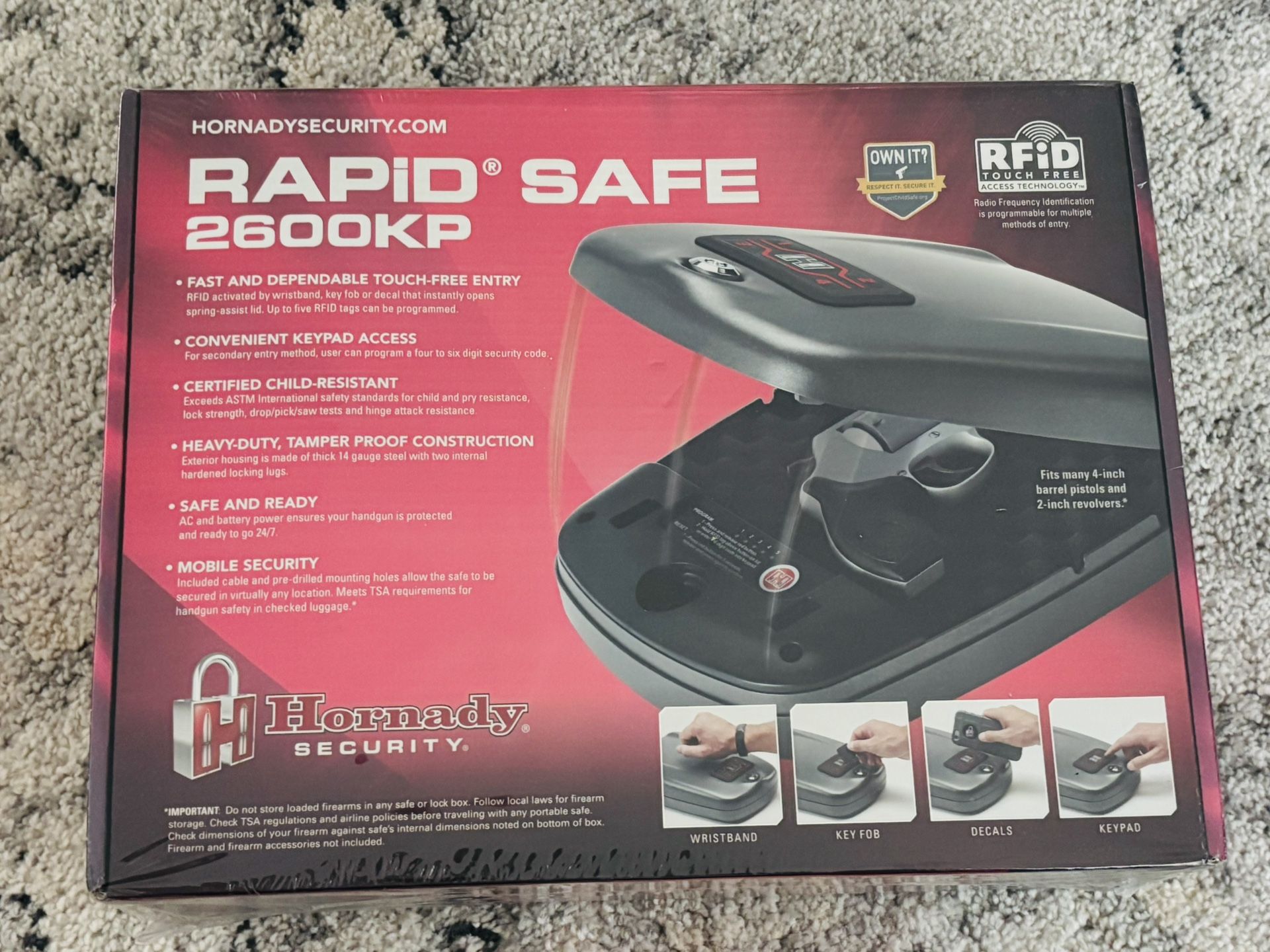 Title Safe Hornady Rapid Safe 2600KP for Handgun