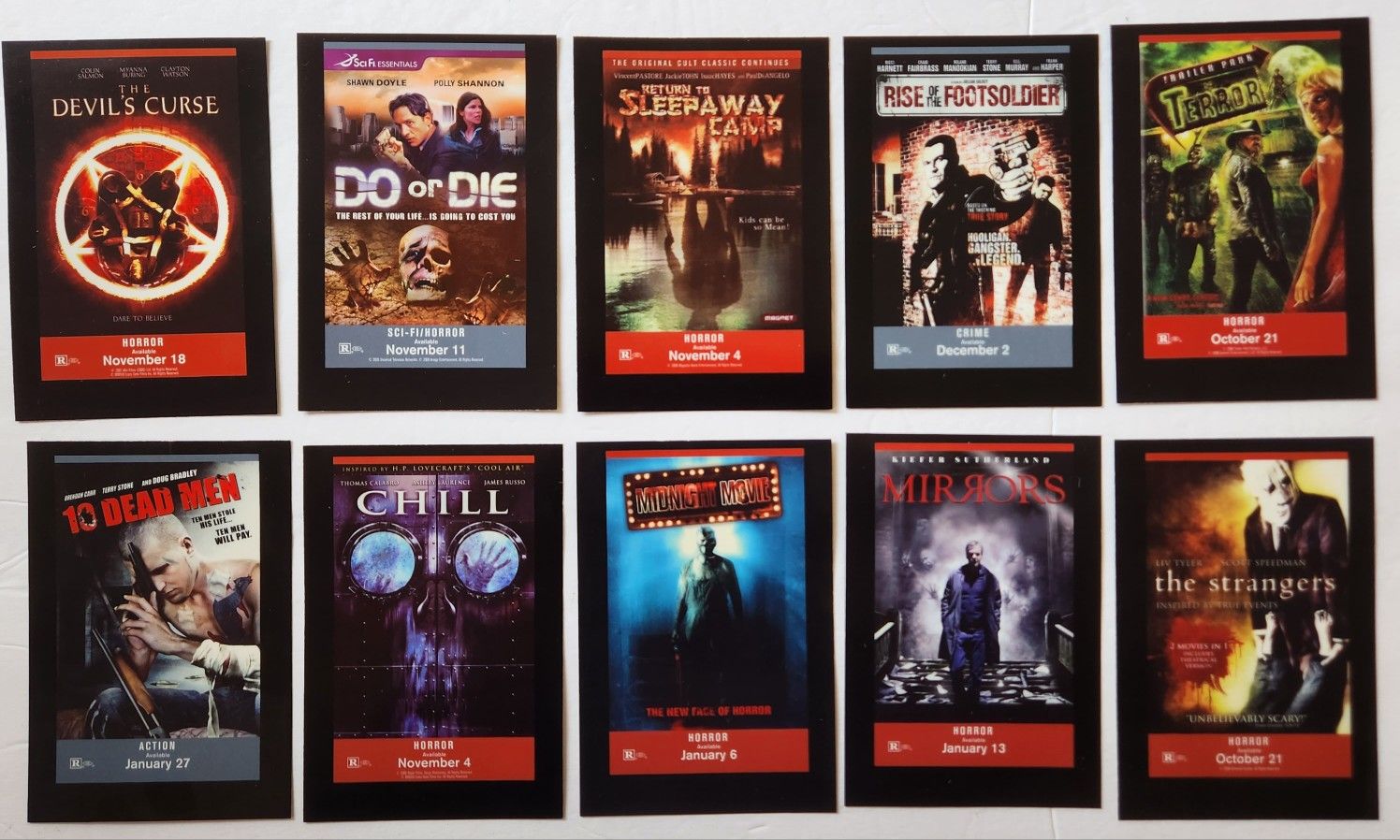 REDBOX MOVIE DISPLAY CARDS