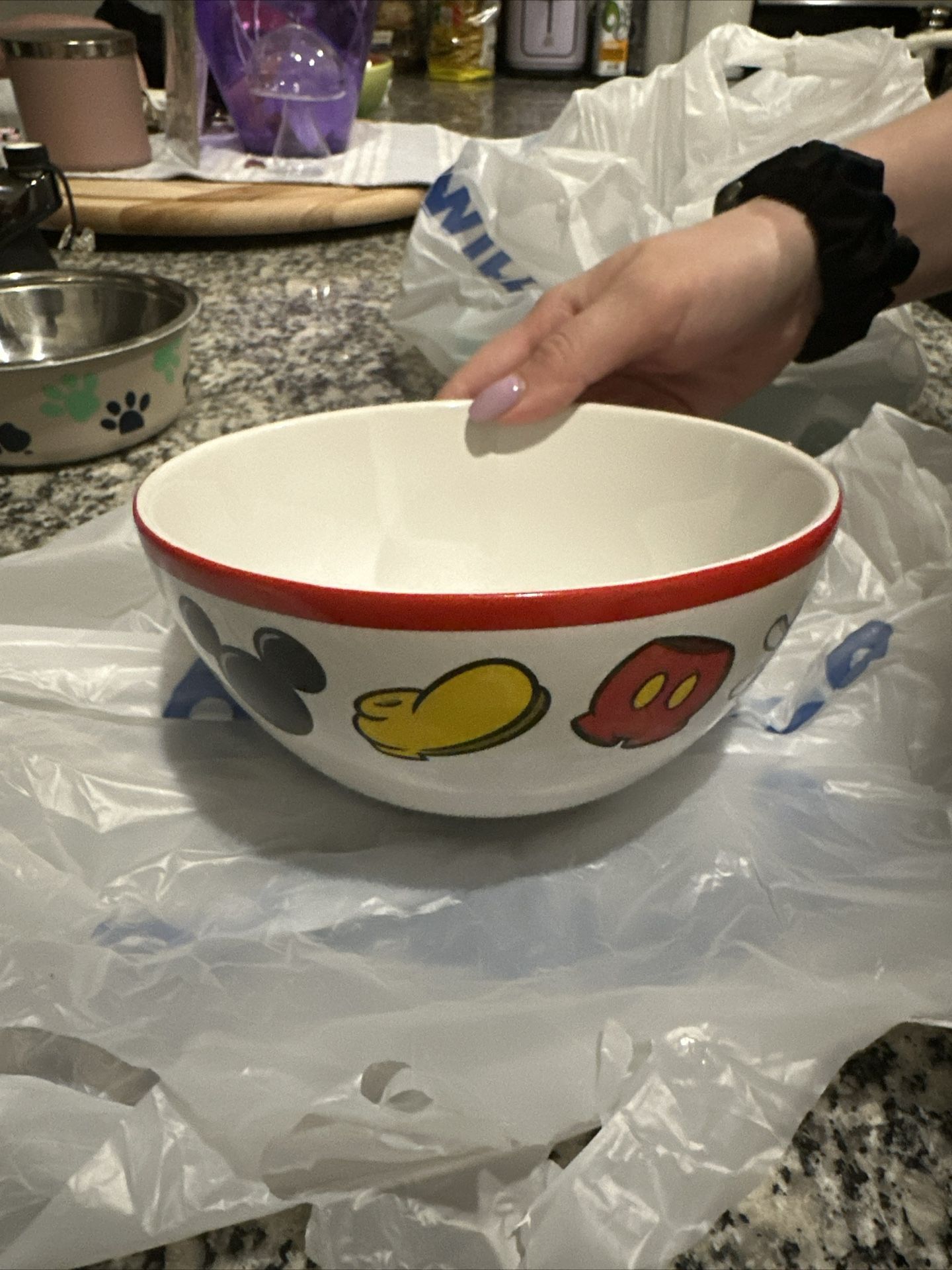 Vintage Disney Mickey Mouse Authentic Cereal Bowl Ceramic