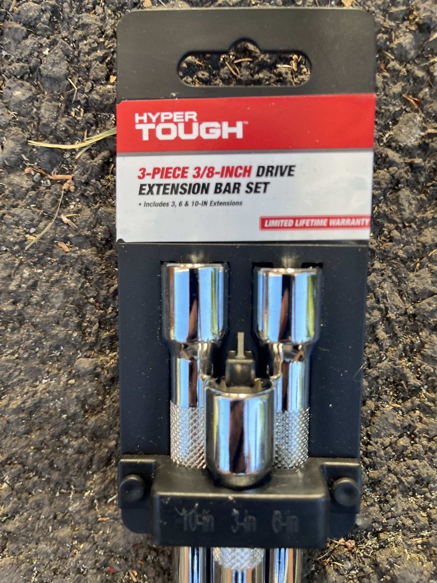 Hyper Tough 3-PIECE 3/8-INCH DRIVE EXTENSION BAR SET