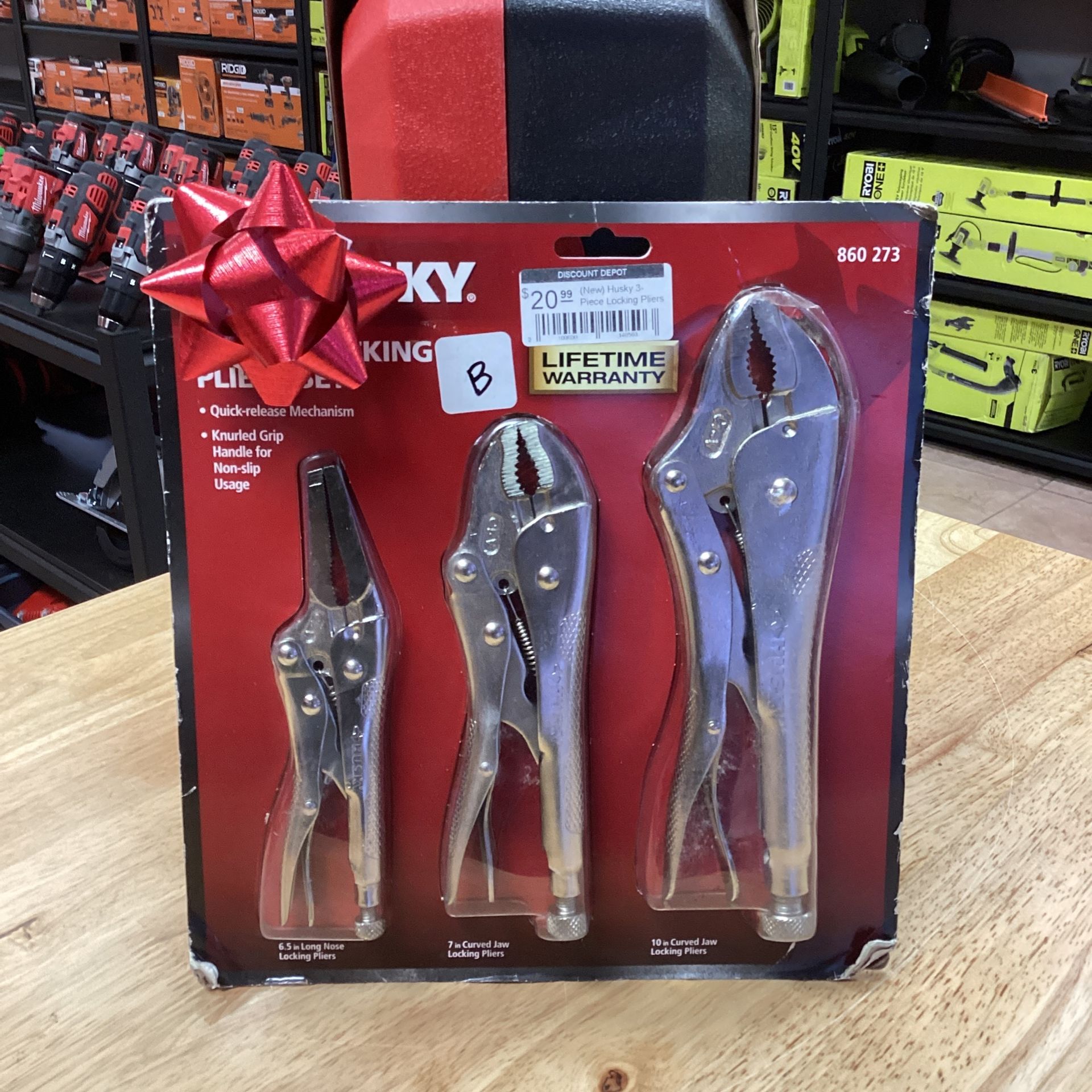 Husky 3-Piece Locking Pliers Set Husky
