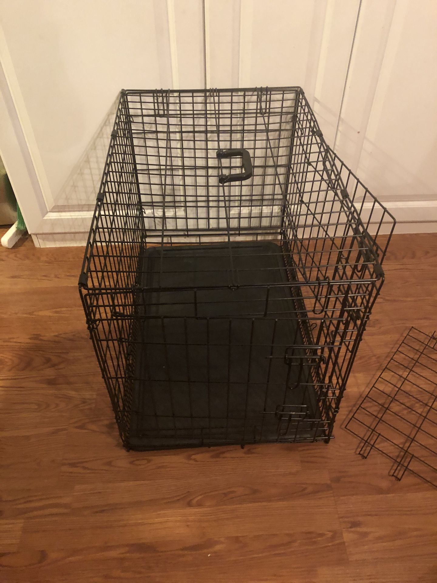 Double door dog cage dog crate with divider 30” long, 19” wide, 21” tall