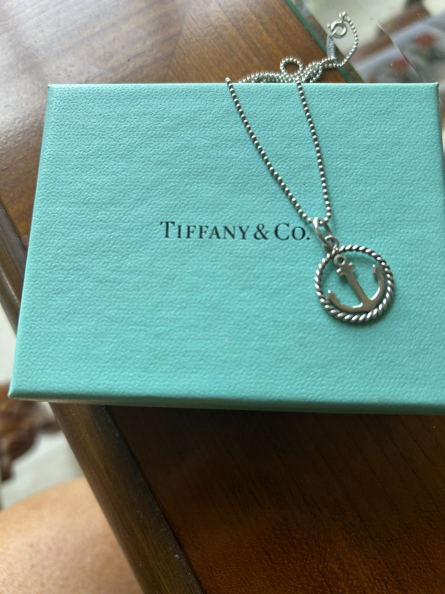 Tiffany & Co Anchor Charm or Pendant in Sterling Silver Twist Boat Sailing