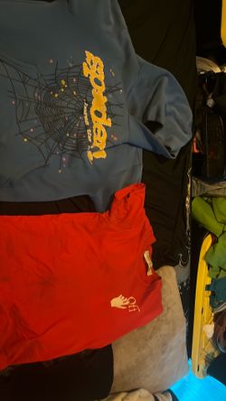 Spider hoodie, and off-white shirt
