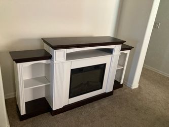 Electric fireplace tv stand