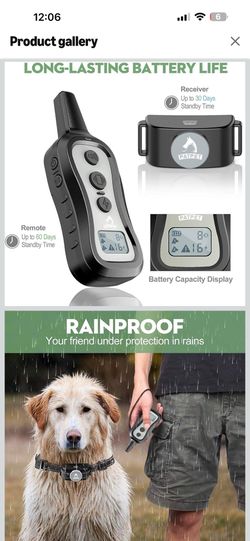 PATPET Dog Training Collar with Remote - 3 Modes (Beep, Vibration, Shock), 1000 ft Range, Waterproof