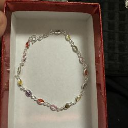 Multi-color Silver Bracelet