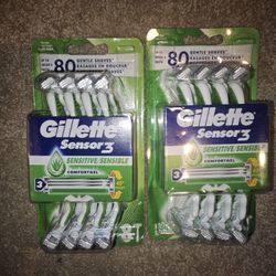 8 Count Gillette Sensor 3 Razors