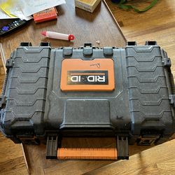 Rigid two-drill work/tool box