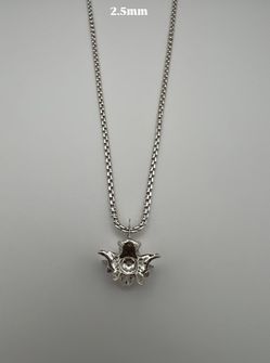 XL Silver Rattlesnake Vertebrae Pendant 