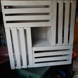 Bookcase Homemade Out Of CRATES
