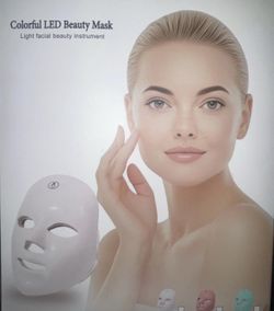 LED Light Therapy Mask for Face Firming, Repair, Acne Sterilization, White