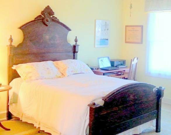 Antique Victorian double bed with mattress set