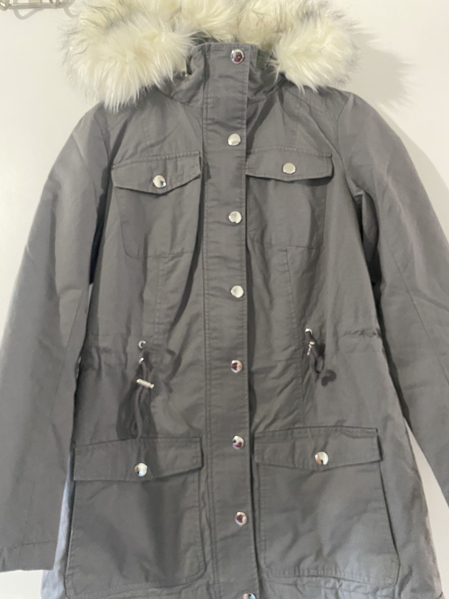 NY & Company Parka Jacket Gray Size S $65