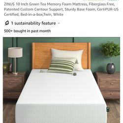 UWS location: Zinus Twin Mattress and 18 Inch High Twin Bed Frame W/ Under Bed Storage Space