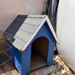 Small Blue Dog House 