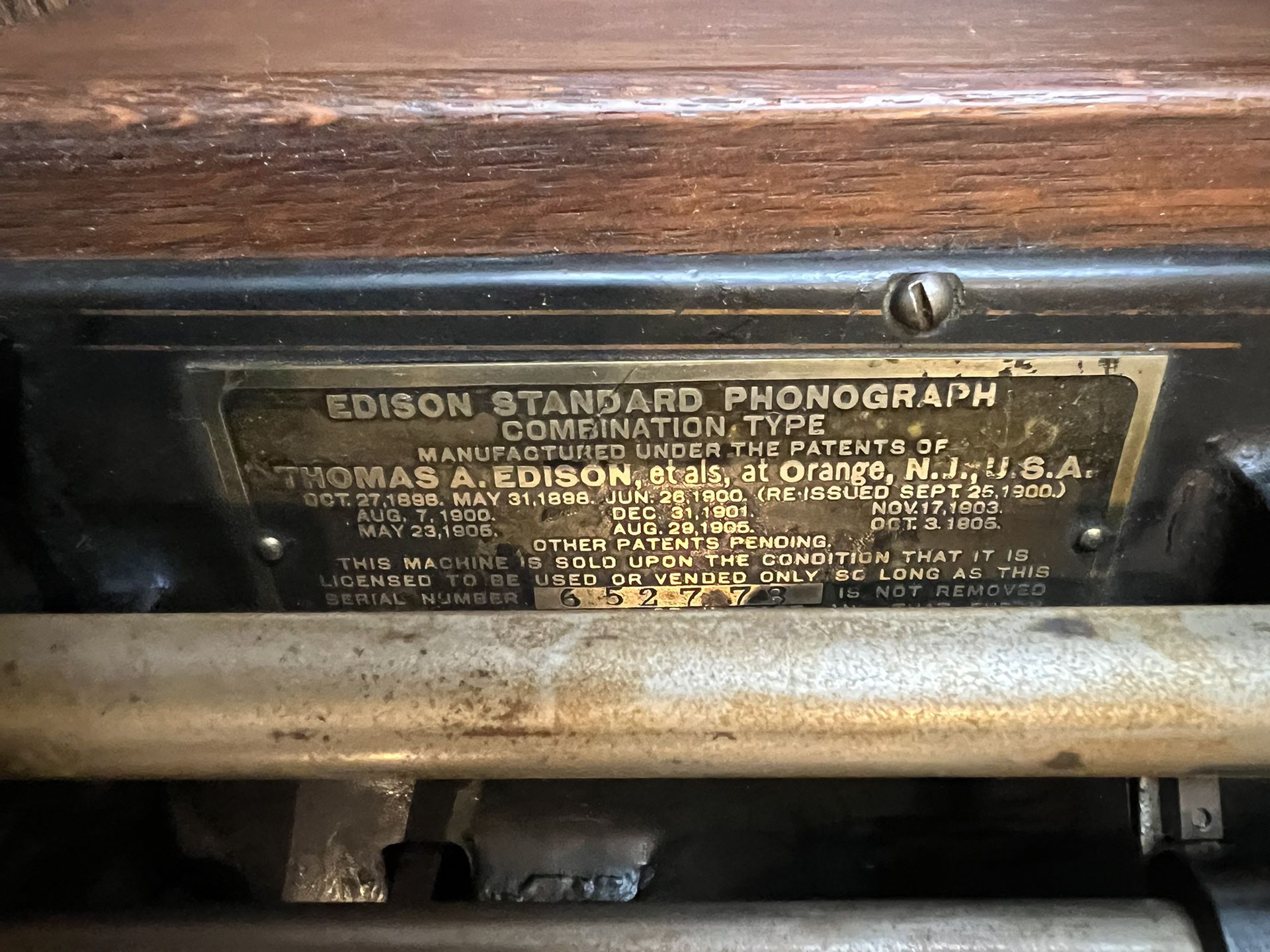 Antique Edison Standard Phonograph 