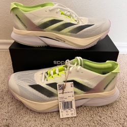 adidas Adizero Boston 12 Men’s Running Shoes White Green Spark