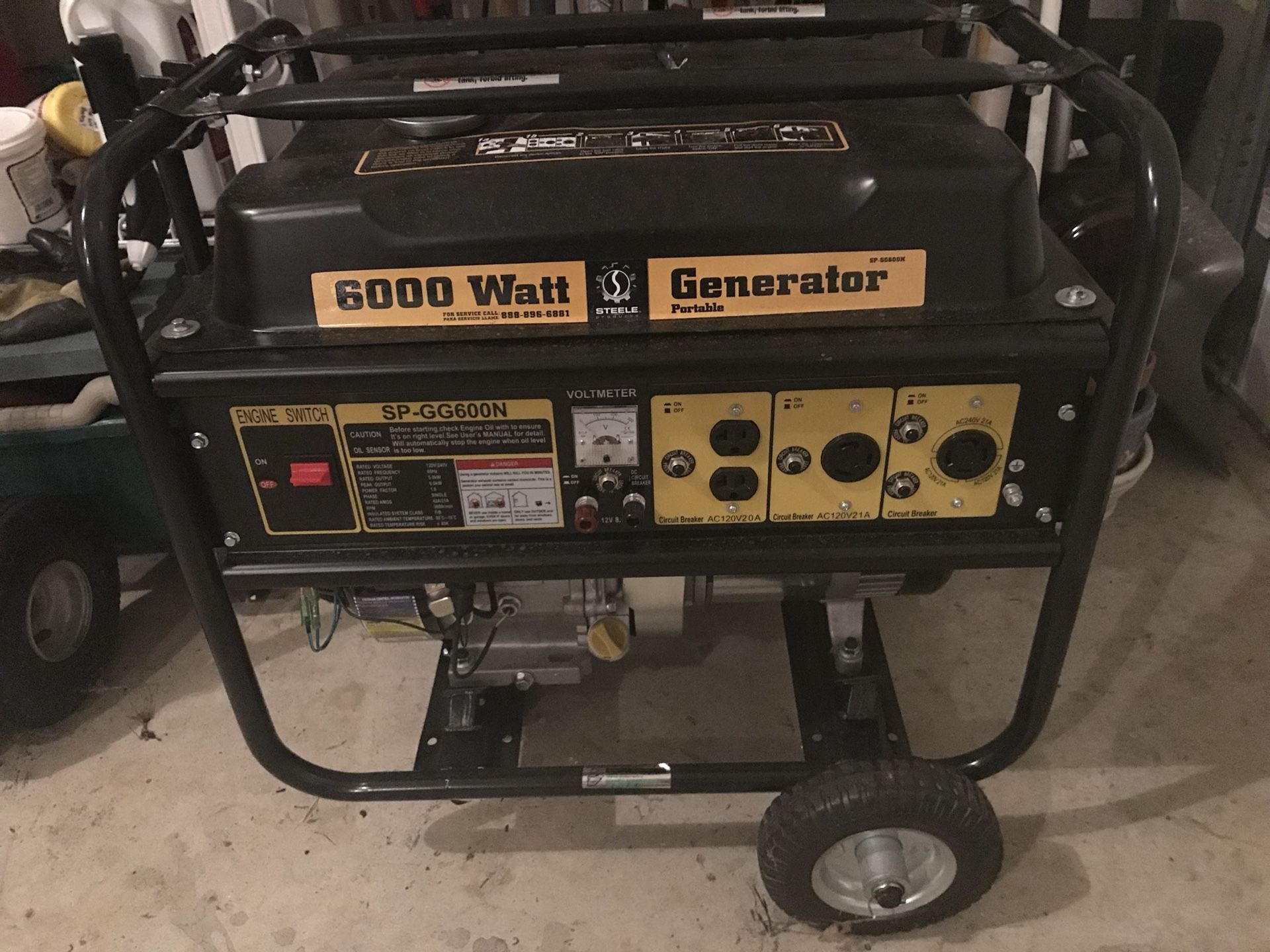 NEW 6000 Watt Portable Generator