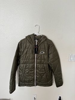 Nike Sportswear Synthetic Fill Fleece Jacket Olive Green Mens Sz S CU4422-380