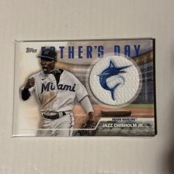 2023 Topps Jazz Chisholm Jr Father's Day Commerative Team Patch Relic Card FD-JC