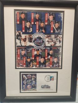 2000 New York Mets / Yankees Subway Series Framed Collectible – World Series Display