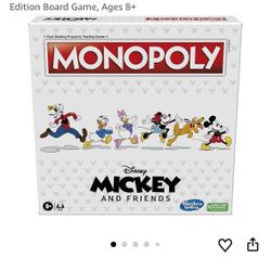 Hasbro Gaming Monopoly: Disney Mickey and Friends Edition Board Game, Ages 8+