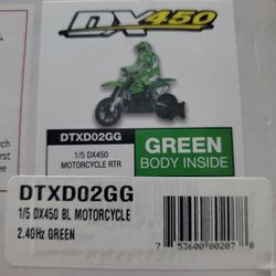 Rare Duratrax DX450 RC Dirt Bike Kawasaki Green 