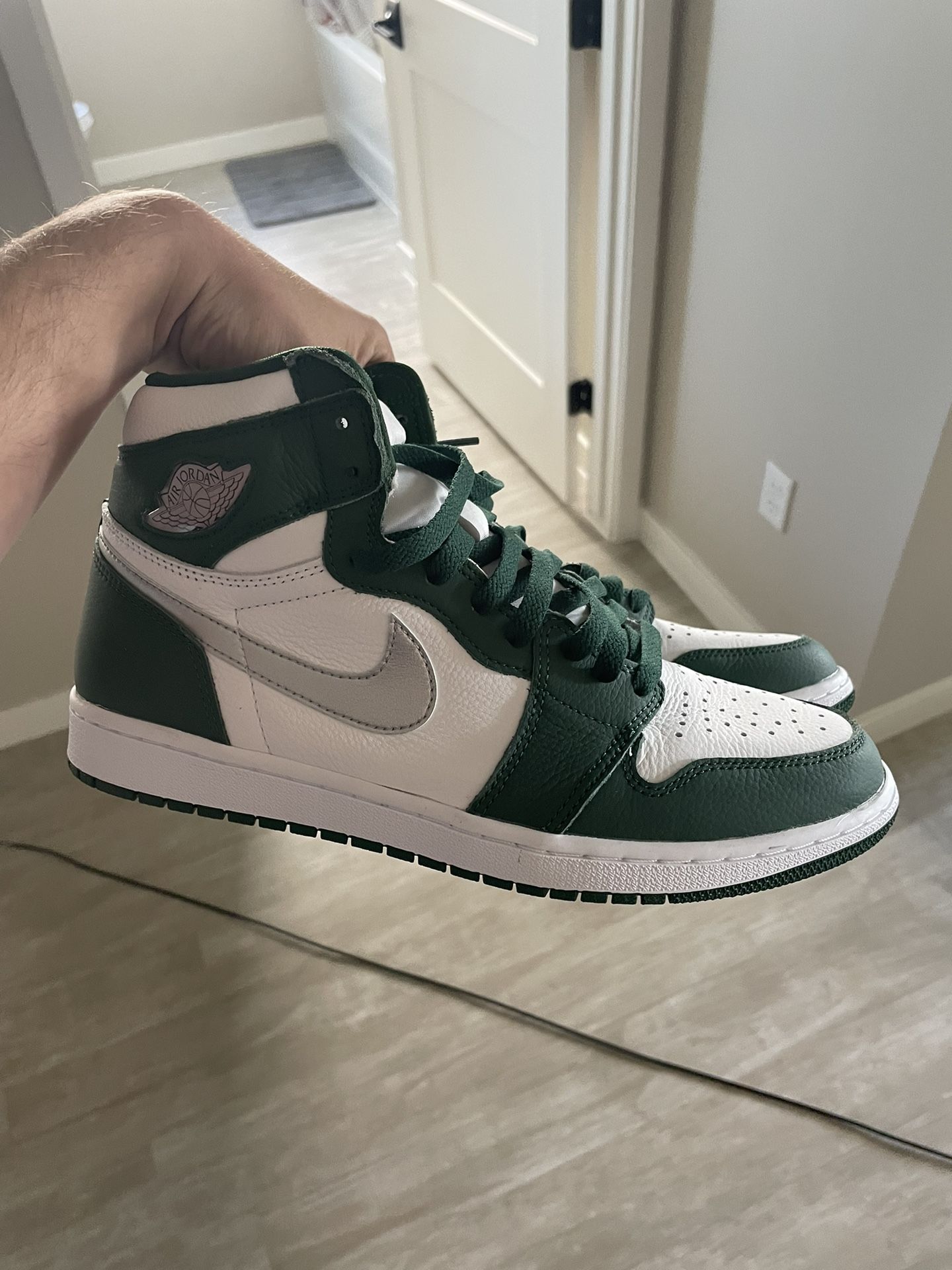 Jordan 1 High George Green/metallic Silver