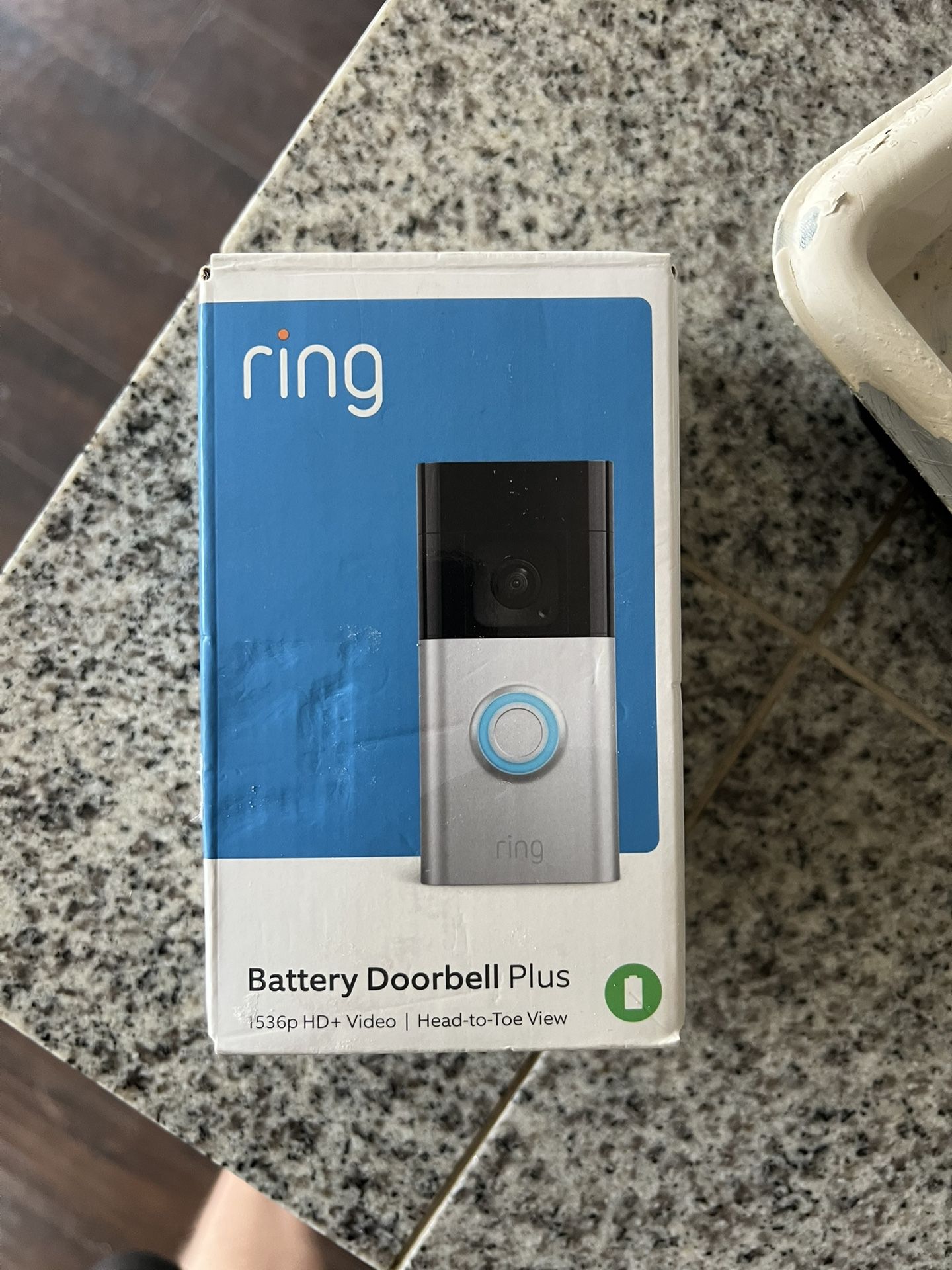 Ring Battery Doorbell Plus Smart Wifi Video Doorbell Battery Operated with Head-to-Toe View