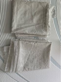 Pair of glitter curtain veils 88”x 54”