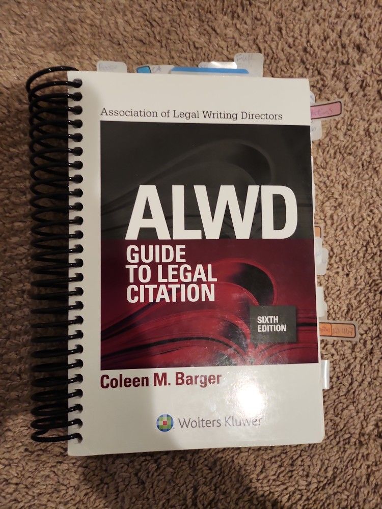 ALWD: Guide To Legal Citation 6th Edition