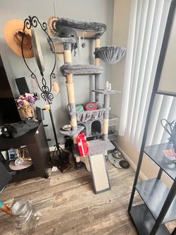 Large Gray Cat Tree Tower with Condo(best offer)