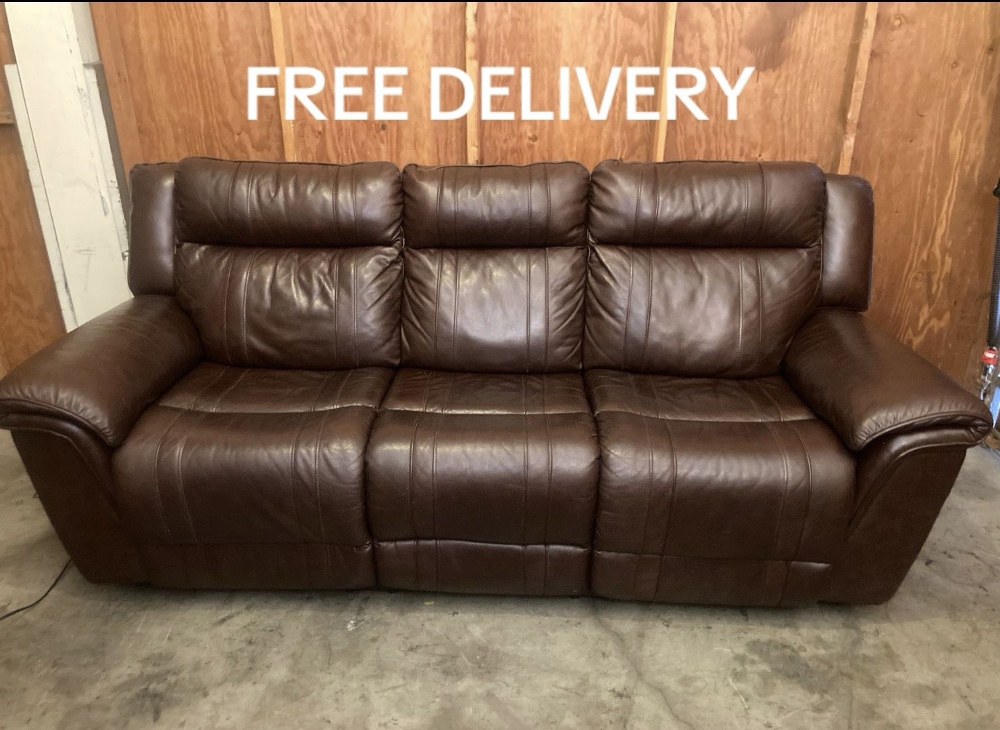 Electric Leather Recliner Couch - Free Delivery